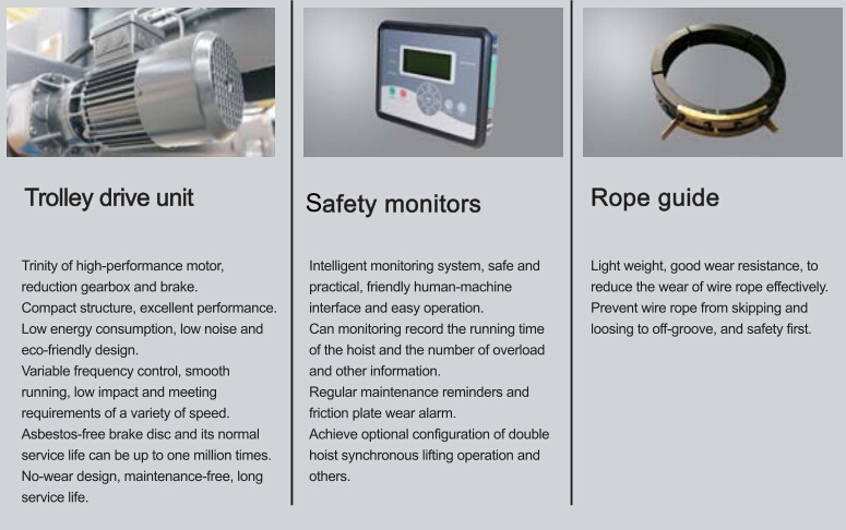 Electric Single Girder/Double Girder Wire Rope Hoist
