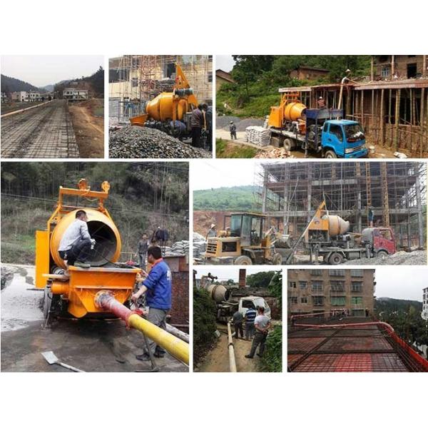 Small self loading trailer mobile lightweight concrete pump with mixer