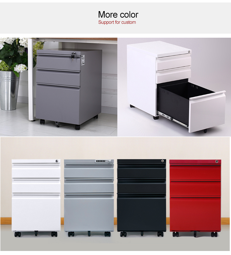 Pedestal Mobile Metal File Cabinet