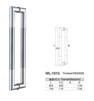 WL-1015 back to back SUS304 Stainless Steel entry door handles set glass door