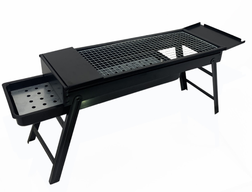 80cm BBQ Folding Charcoal Grill Portable BBQ Grill Courtyard Grill Outdoor Folding Barbecue