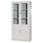 Swing Door Steel Filing Cabinet Knock Down Metal Stationery Cupboard Flat Packed
