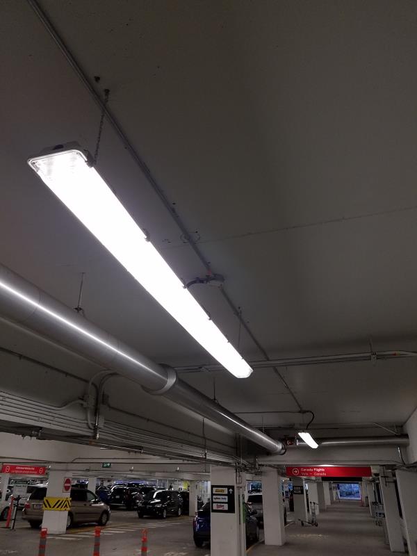65W Led Workshop Light With Motion Sensor PC frosted Cover Tri-proof Vapor Tight Light