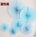 Festive festive supplies paper fan flower set home party wedding decoration