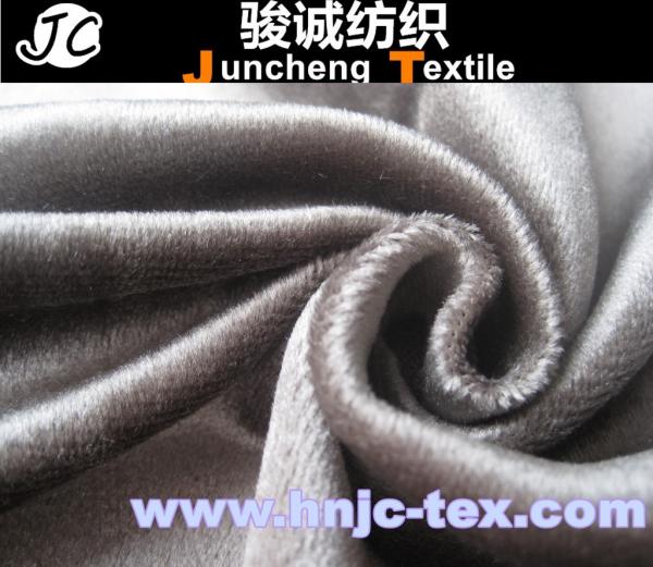 Quality Grey 3mm pile Polyester Short Pile Fabric /Solid velvet china factory wholesale for sale