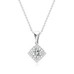 18k Gold Lab-Grown Diamond Pendant For Gift And Party , Fashion White Diamond