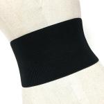 PU Black Dress Belt Womens 12cm Strap Zipper Elastic Band Connection