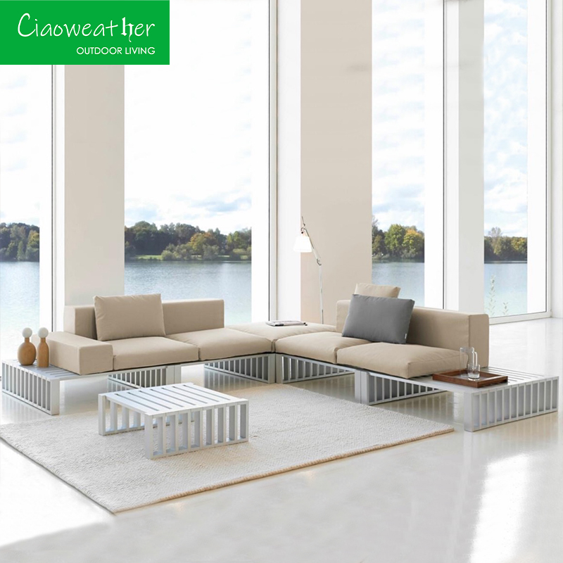 Modern Aluminum Outdoor Patio Furniture Garden Aluminum Sofa Set for Hotel Restaurant Banquet Home and Coffee