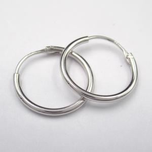 Wholesale Sterling Silver 925 Rhodium Plated Hoop Earring from china suppliers