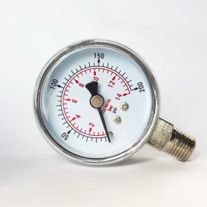 Wholesale Bottom 200 Psi Pressure Gauge Chrome Plated Steel Brass Internals 50mm Pressure Gauge from china suppliers