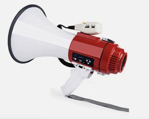 Wholesale 25W Raded , 50W Max Multifunctional Megaphone Bullhorn ,10 Hours Up Battery Life from china suppliers