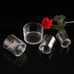 200ml 300ml Glass Candle Jars with Metal Lid Luxury Glossy Internal Painting