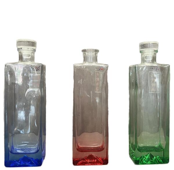 500ml 700ml Round Shape Glass Whiskey Bottle for Mountain Wine Vodka and Gin