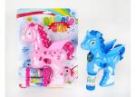 Eco Friendly Pink Children's Play Toys , Horse Crazy Dog Battery Operated Bubble