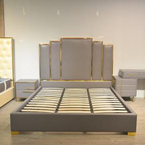 Wholesale Pine Wood 6.6ft Velvet Fabric Bed 1.5m Modern King Size Bedroom Furniture from china suppliers