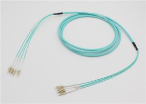 Wholesale OM3 Breakout patch cord 4F LC PC - LC PC OM3 50/125 fanout 2mm 10M LSZH Aqua Multi-Fiber Breakout Cable from china suppliers