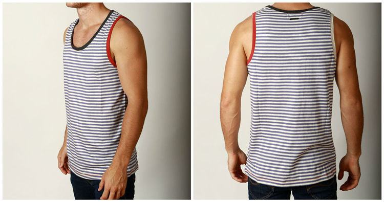 tank top gym Stripe tank top Casual Wholesale Singlets for Men