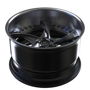 Wholesale Polish Lip And Black Disc Custom 2 Piece Forged Wheels Staggered 19 21 Inches from china suppliers