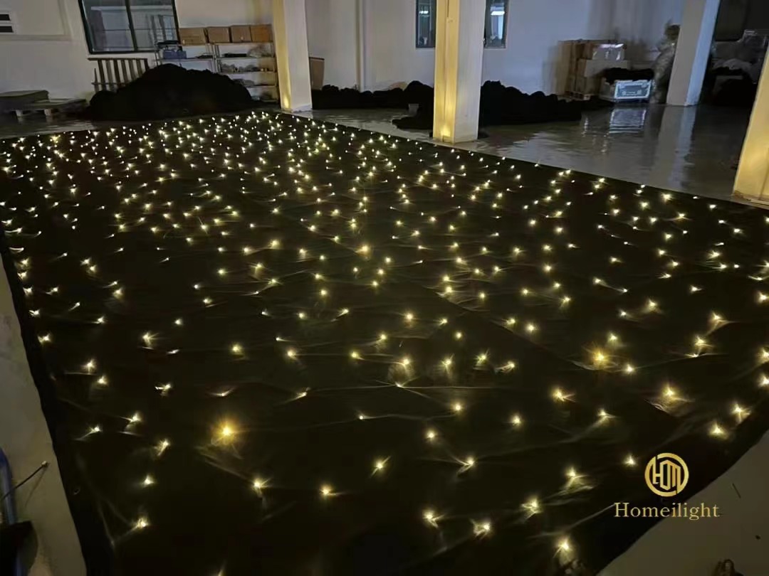 Warm White Backdrop Starlit Curtain for Wedding SMD5050 LED Light Source DMX512 Curtain