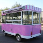 Multifunctional Round Corner Cartoon Shape Food Cart for Selling Food Can Hold