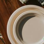 Square 12 Inch Disposable Dinner Plates For Wedding