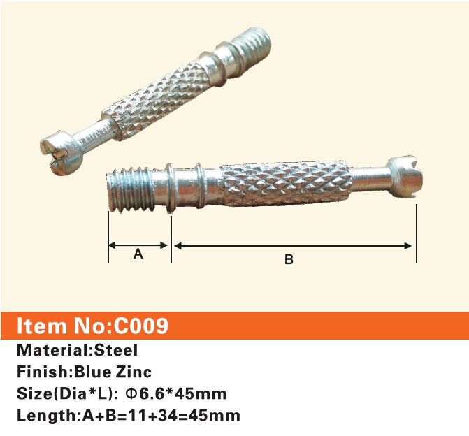 C009 Furniture connecting fittings:Steel bolt