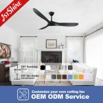 Black Wooden Blades Ceiling Fan for Standard Wind and OEM Size in Commercial