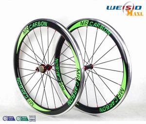 Wholesale 50mm Clincher Bicycle Aluminum Road Bike Wheels With Mrcarbon Logo from china suppliers