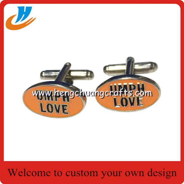 Flag cufflinks with custom logo design soft enamel cufflinks wholesale