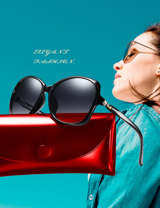 Female Clout UV400 Big Frame Glasses 2021 Stylish Polarized Sunglasses Brand Your Logo