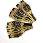 Black Golden Custom Cigar Band Printing Stickers Embossed Gold Foil Band Label