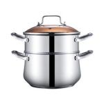 Factory Kitchen 304 Stainless Steel Steamer Pot Soup Pot Milk Pot Cooking Ware