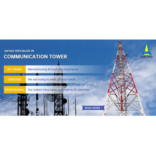 Wireless Hot-dip galvanization 3-Legged Angular Tower for 5G and Wifi Internet Connectivity