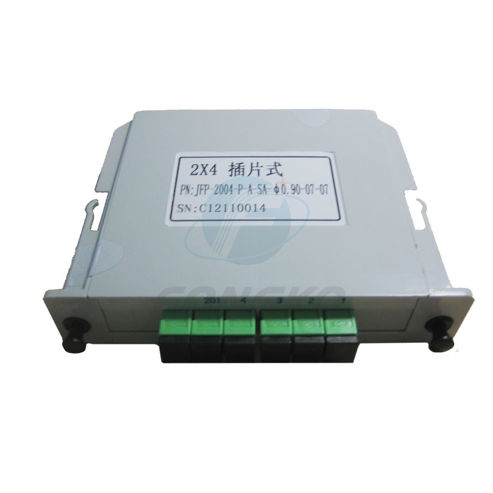 OEM 2 To 1 Optical Splitter 2x4 Fiber Steel Tube Plc Splitter for PON
