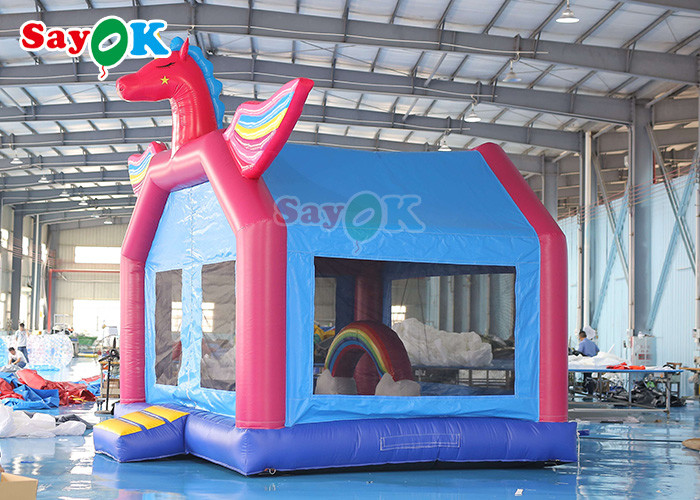 Moon Inflatable Bouncers For Party Unicorn Jumping Bounce Castle House With Slide
