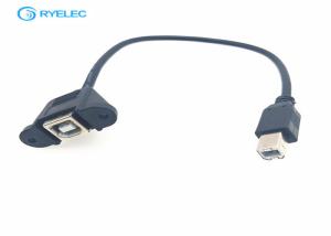 Wholesale 30cm Panel Mount USB Printer Cable , Electric Parts Industrial Cable Assemblies from china suppliers