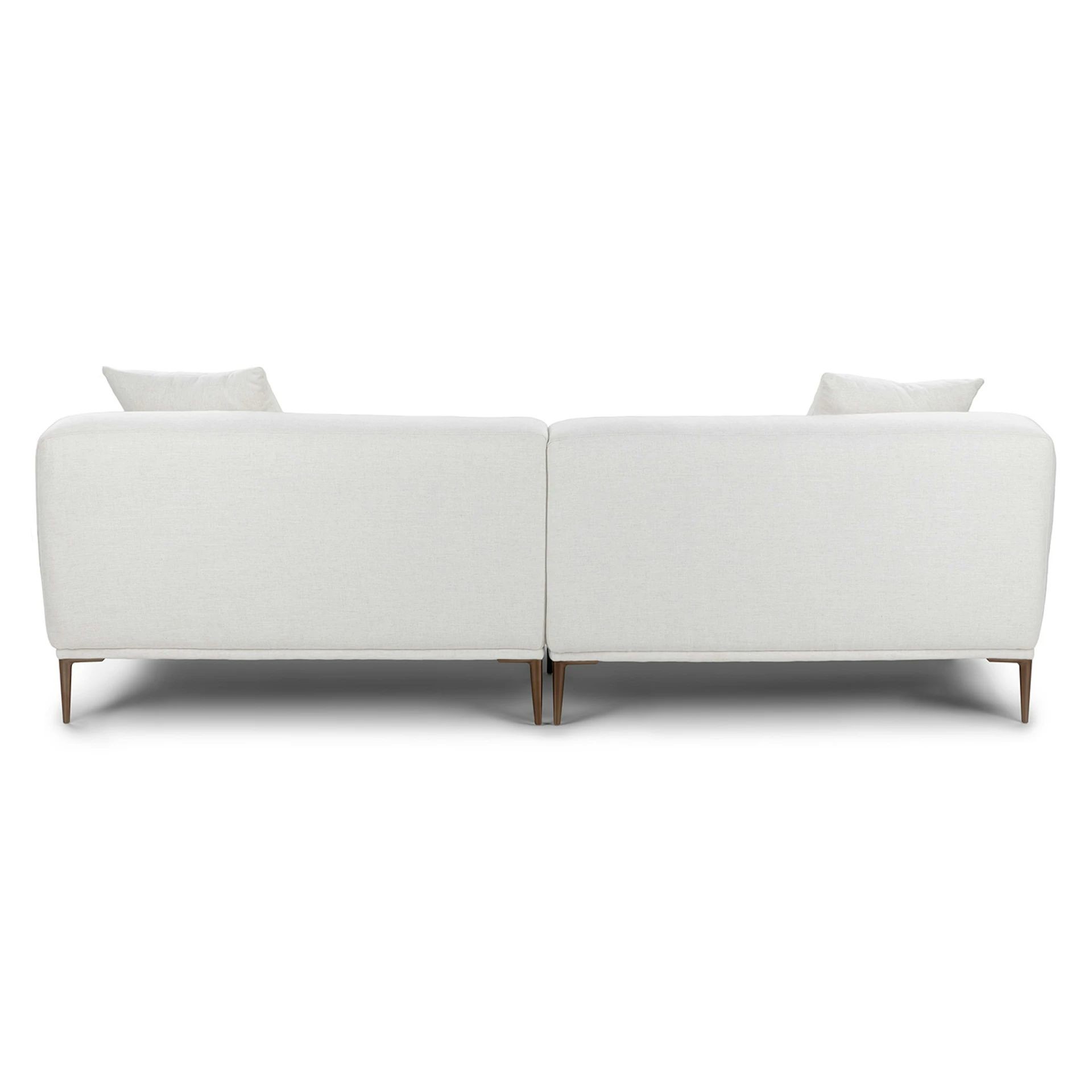 5 Star Hotel Luxury Modular Linen Fabric White Sectional Sofa For Room