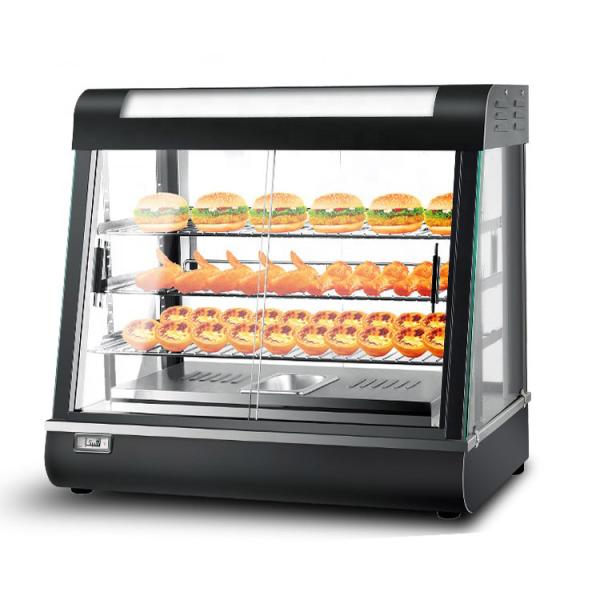 Electric Countertop Glass Food Warmer Display Showcase 3 Layers Table Top Power