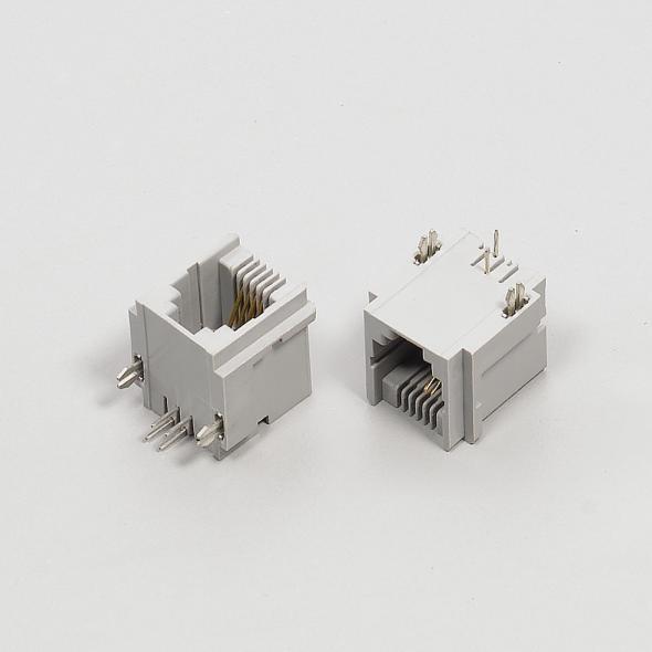Single Female Ethernet Electronic Connectors , Phosphor Bronze Internet Cable