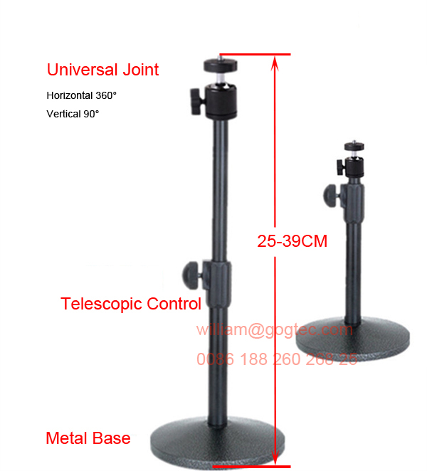 Table lamp shape mini pico portable projector bracket lift mount support universal head