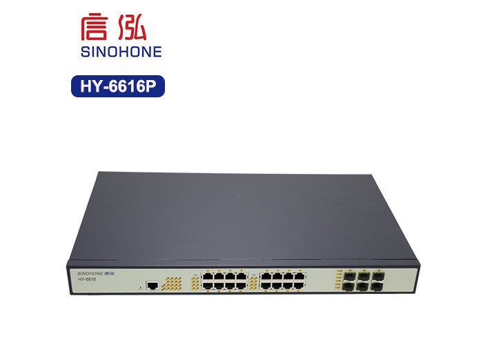 No Fan Power Over Ethernet Switch , RJ45 Fiber Optic Cable 32.74 Mpps
