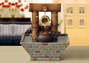 Wholesale Bamboo Home Interiors Decoration Tv Cabinet Living Room Tabletop Indoor Water Fountain With LED from china suppliers