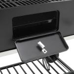 Outdoor Black Iron Steel Trolley Charcoal Grill 167.5*69*108 cm