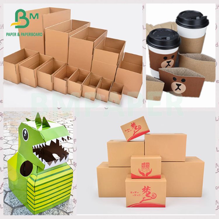 Light High Strength White Multilayer F Flute Corrugated Cardboard