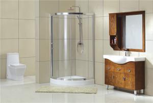 Wholesale Chromed Sector Sliding Shower Doors With Aluminum Frames and Stainless Steel Wheels from china suppliers