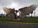 Exhibition mirror polish stainless steel sculptures ,metal steel statue