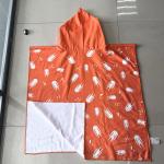 Wholesale Microfiber Kids Cartoon Print Beach Towel Poncho Children Beach Poncho