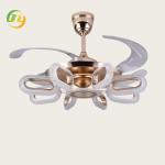 SENKAI Crystal Ceiling Fan Light Rose Gold 42 Inches LED Bulb