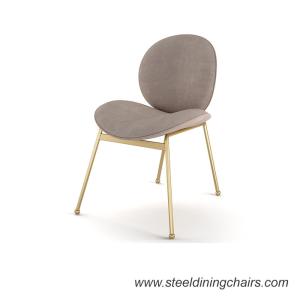 Wholesale Luxury Kitchen 82CM 61CM Upholstered Stainless Steel Dining Chair from china suppliers