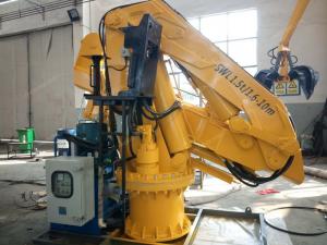 China Yellow Small Knuckle Boom Crane, 1.5t@10m Foldable Ocean Crane For Sale on sale